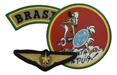 WWII patch set pilot jacket senta a pua Brazilian Expeditionary Force 1º GAvCa