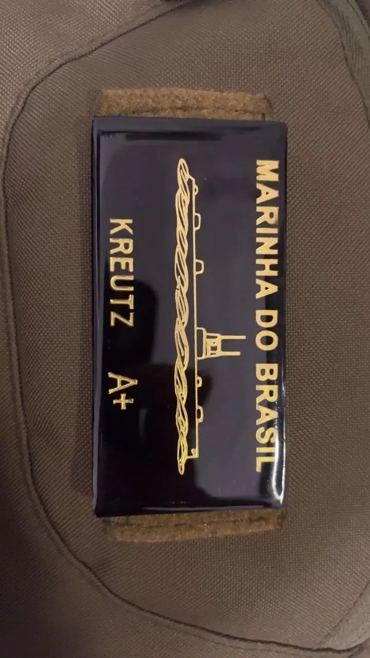 Submarine Warfare OFFICER Leather Name Tag - BRAZIL NAVY - Image 3