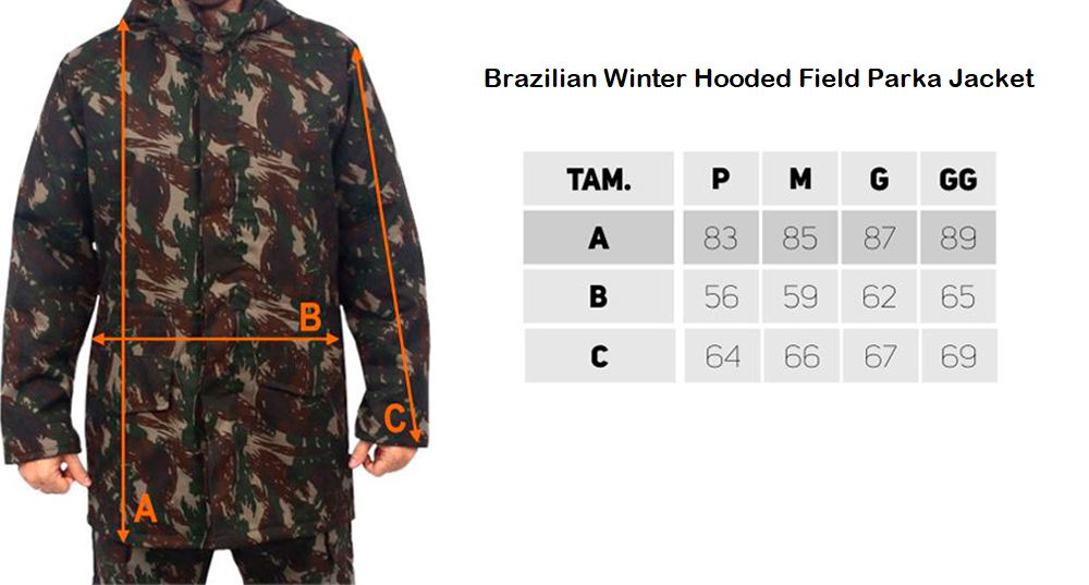 1x Original Windproof Military Parka – Brazilian Army Forest Combat Jacket - Image 3