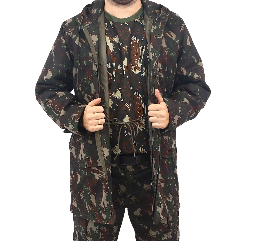 1x Original Windproof Military Parka – Brazilian Army Forest Combat Jacket - Image 11