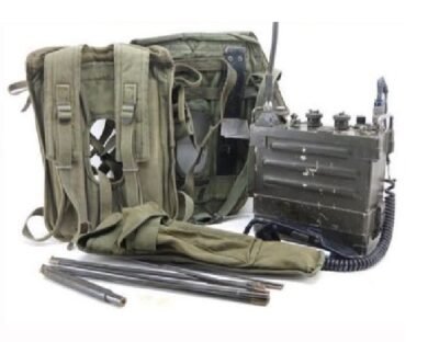 MILITARY RADIO PRC-77 COMPLETE SET VIETNAM AGE ARMY RADIO RECEIVER "working"