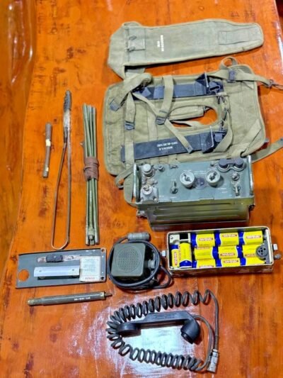 MILITARY RADIO PRC-77 VIETNAM BRAZIL ARMY RADIO RECEIVER - COMPLETE SET - WORKING