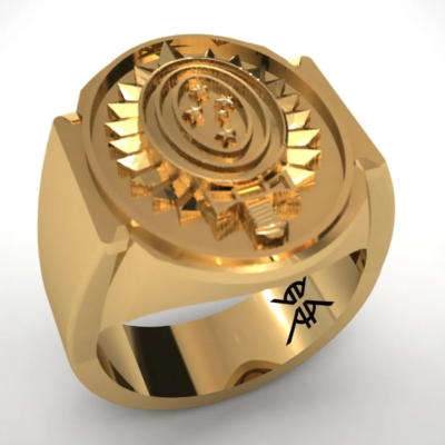 1x Authentic Brazilian Army Armed Forces Ring – Military Gold Finish